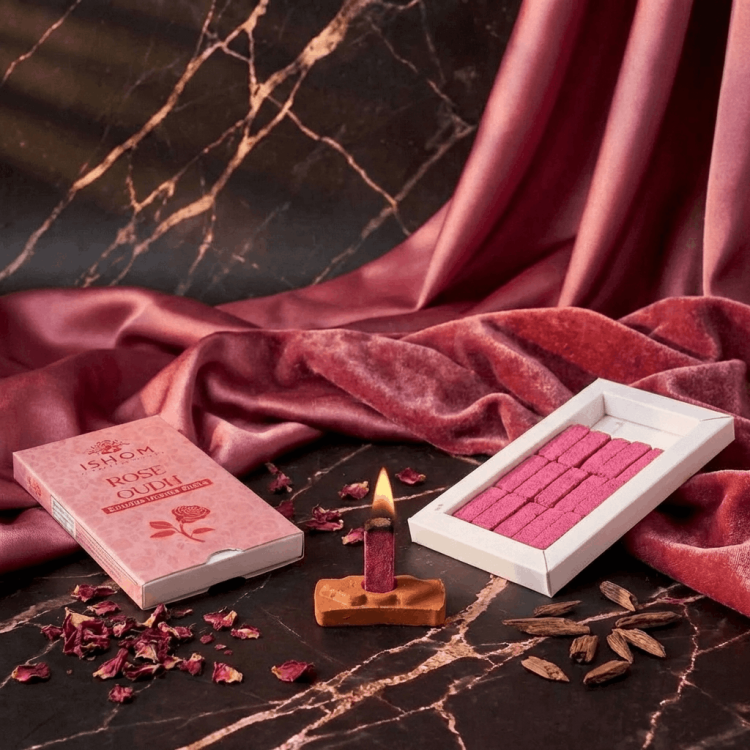 Kadzidełka cegiełki o zapachu drzewa różanego